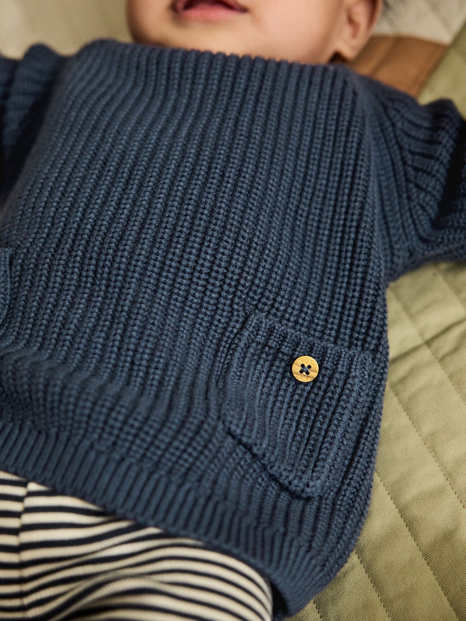 Blue Baby Knitted Jumper and Leggings Set (0mths-2yrs)