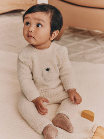 Neutral Bear Knitted Top and Leggings Set (0mths-2yrs)