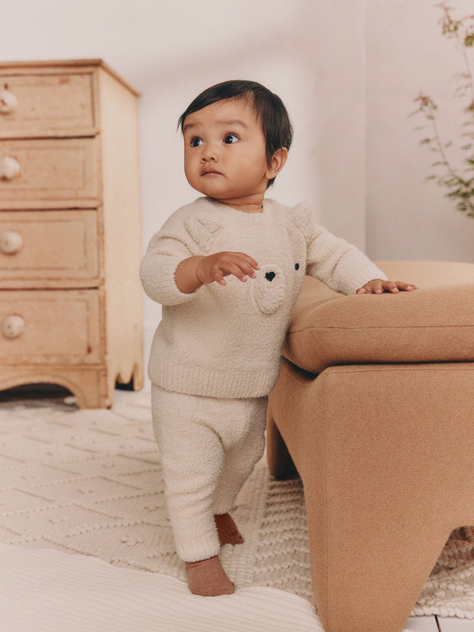 Neutral Bear Knitted Top and Leggings Set (0mths-2yrs)