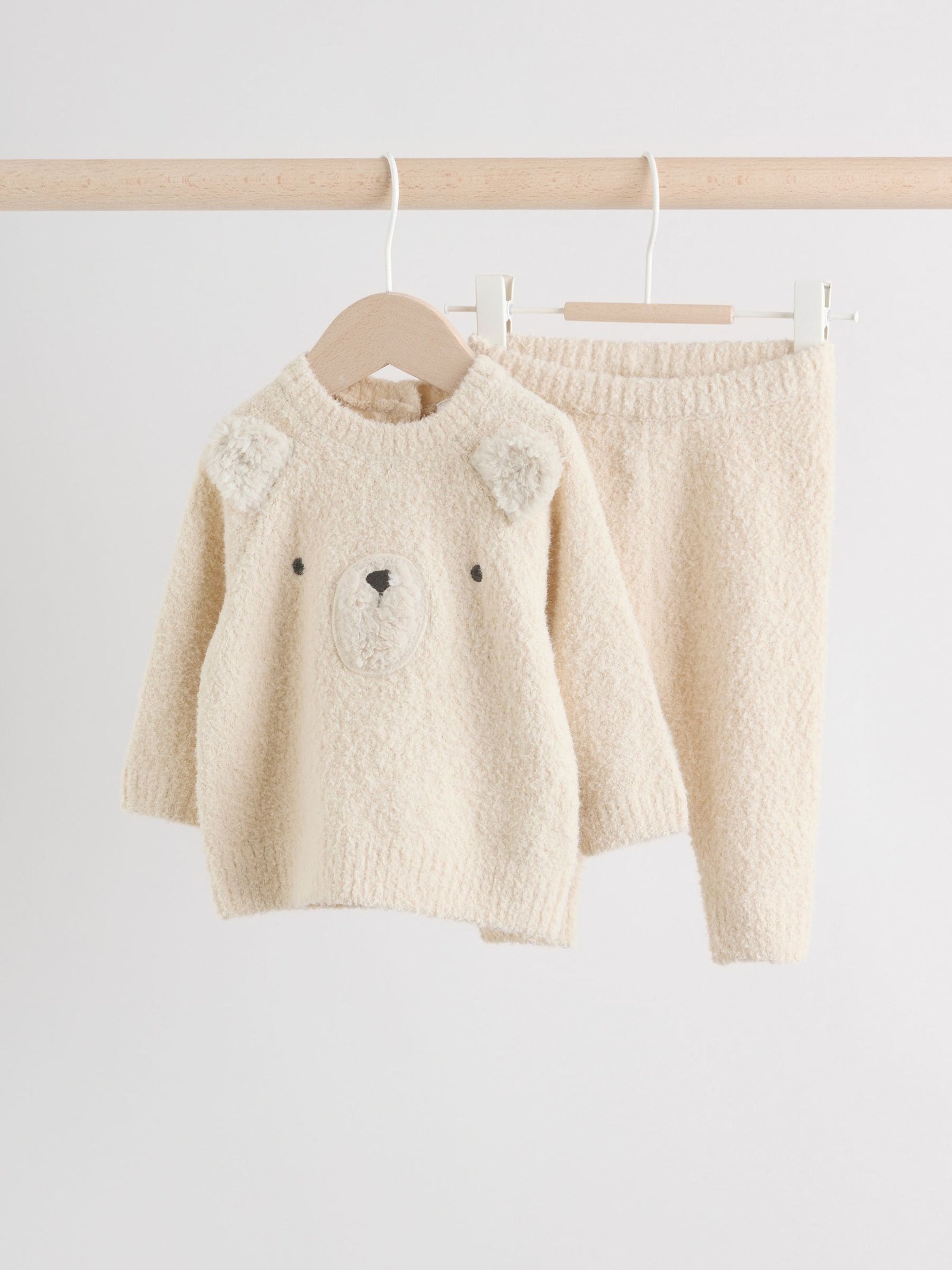 Neutral Bear Knitted Top and Leggings Set (0mths-2yrs)