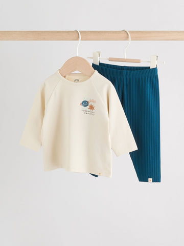 Blue Space Baby Top and Leggings Set 2 Piece (0mths-3yrs)