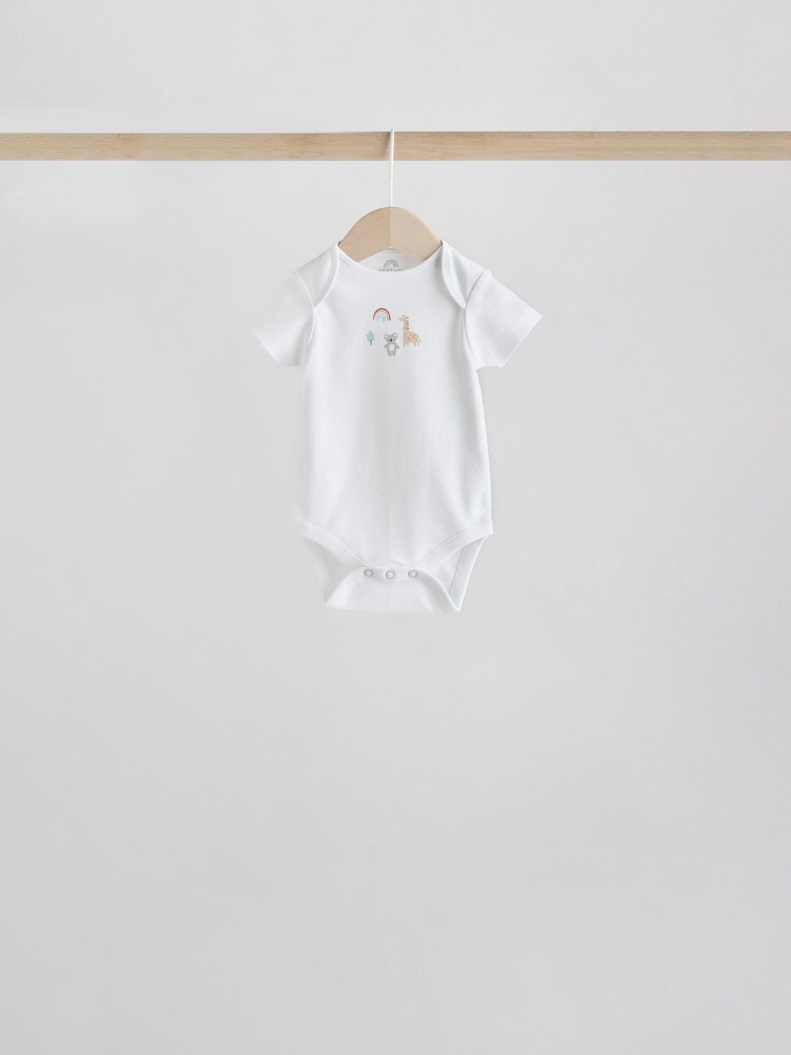 White Character 5 Pack Baby Short Sleeve Bodysuits
