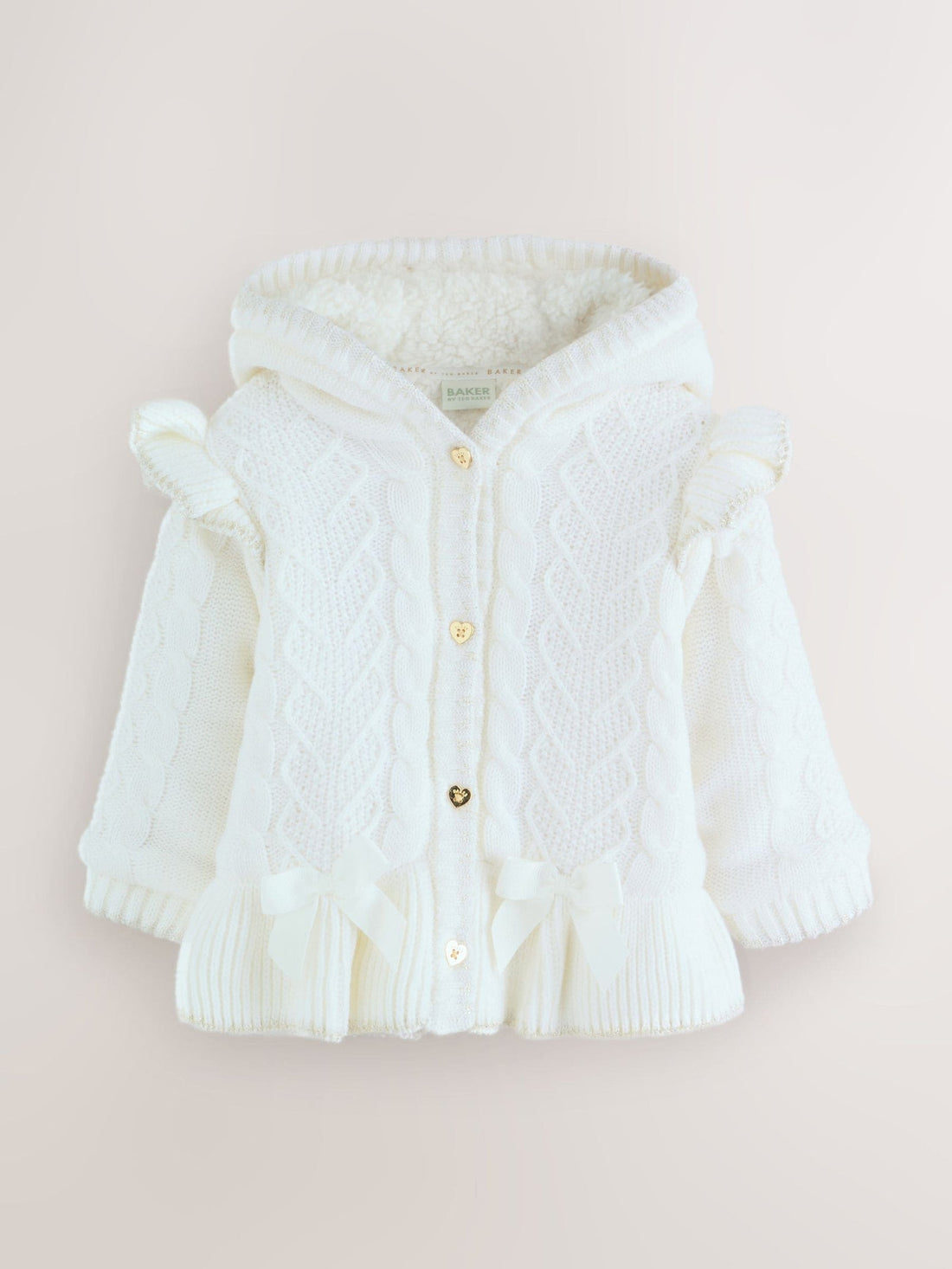 Baker by Ted Baker Knitted Bow Detail Coatigan