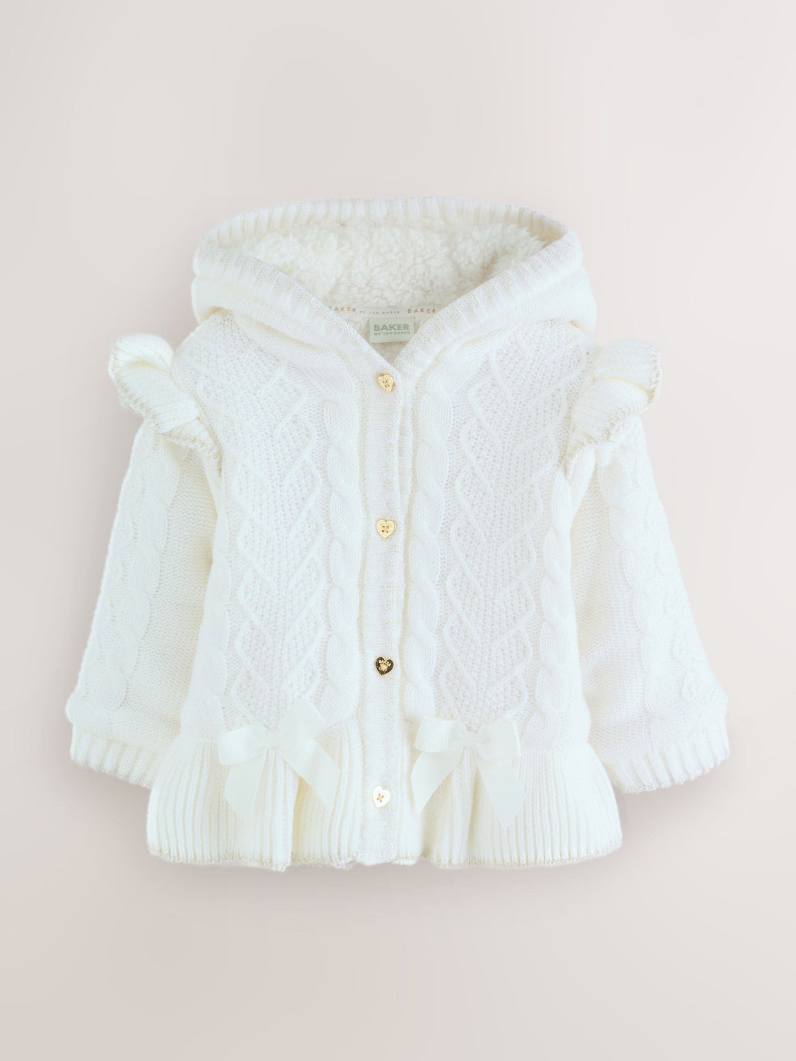 Baker by Ted Baker Knitted Bow Detail Coatigan
