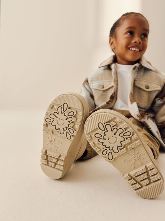 Neutral Warm Lined Ankle Wellies
