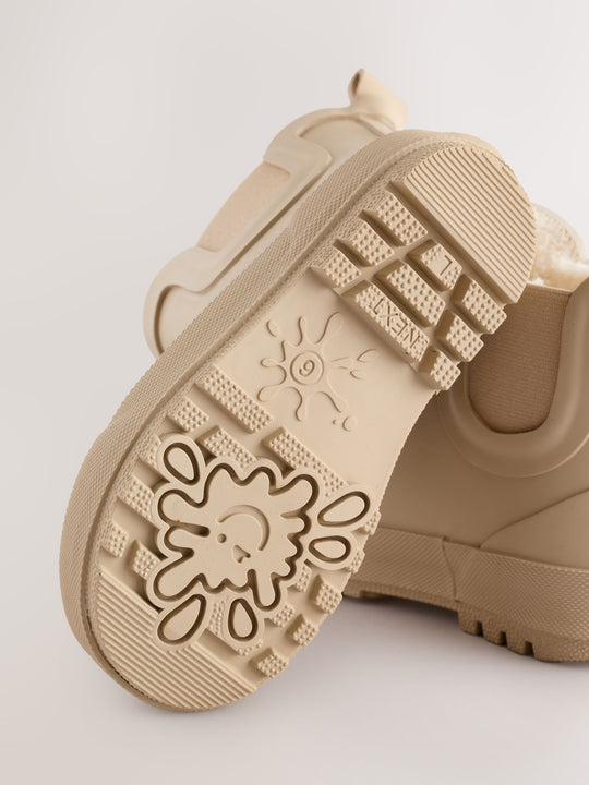 Neutral Warm Lined Ankle Wellies