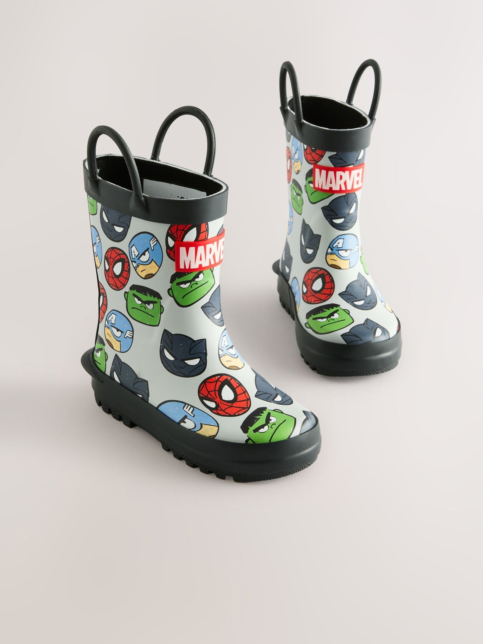 Grey Marvel Handle Pull On Wellies