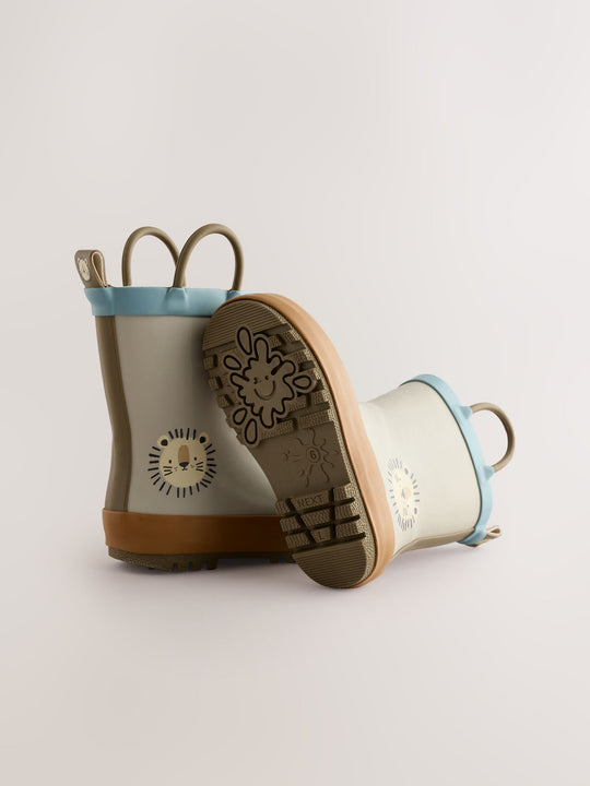 Neutral Lion Handle Pull On Wellies