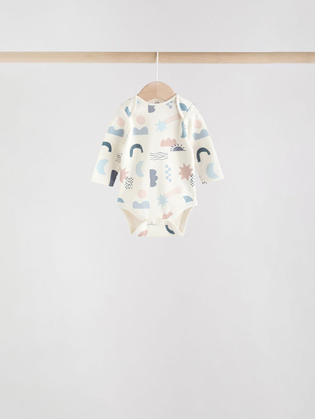 Blue Baby Long Sleeve Bodysuits 5 Pack