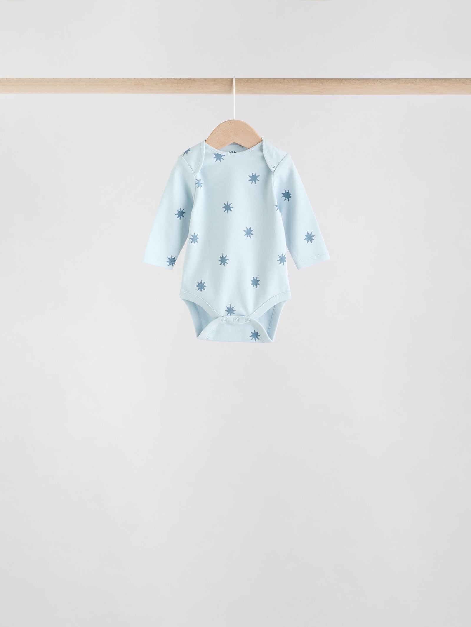 Blue Baby Long Sleeve Bodysuits 5 Pack