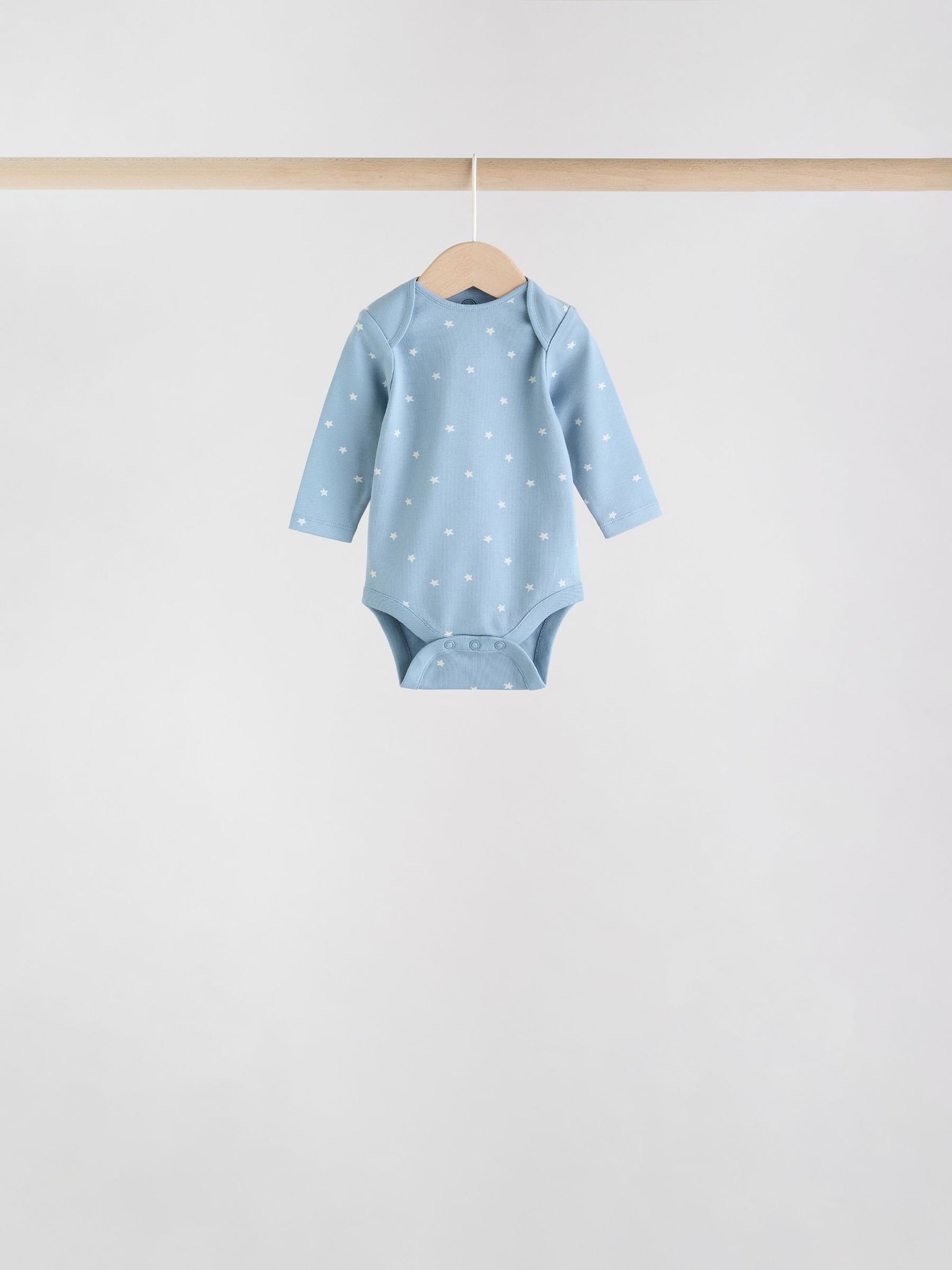 Blue Baby Long Sleeve Bodysuits 5 Pack