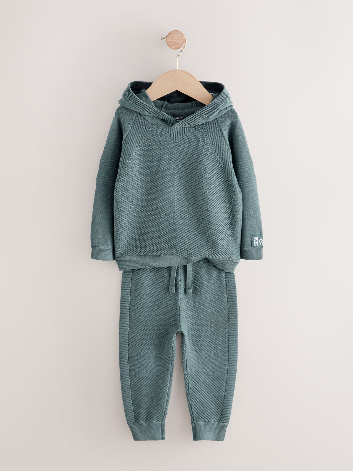 Blue Knitted Hoodie and Jogger Set (3mths-7yrs)