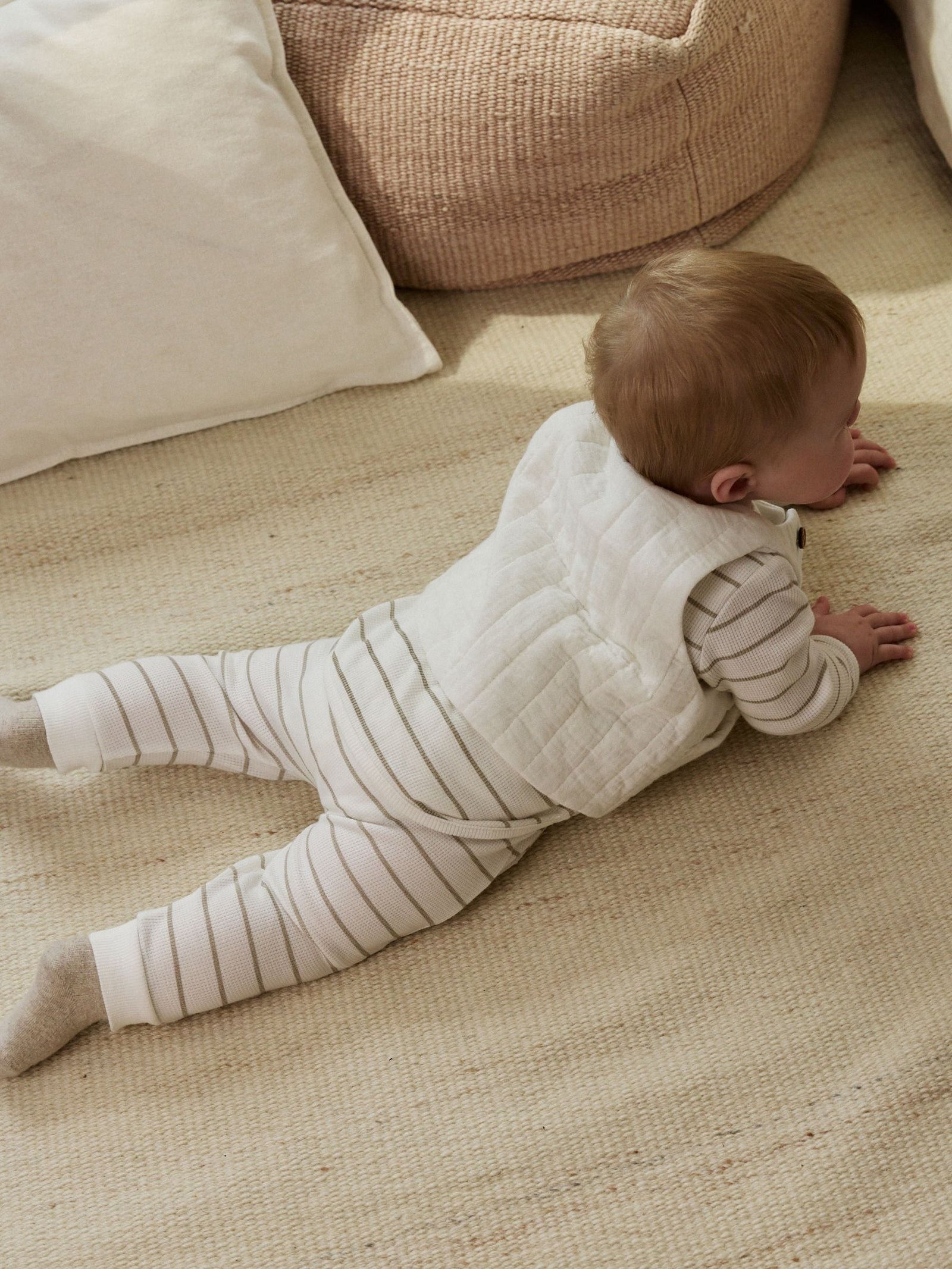 White Stripe Baby Gilet Top and Leggings Set (0mths-2yrs)