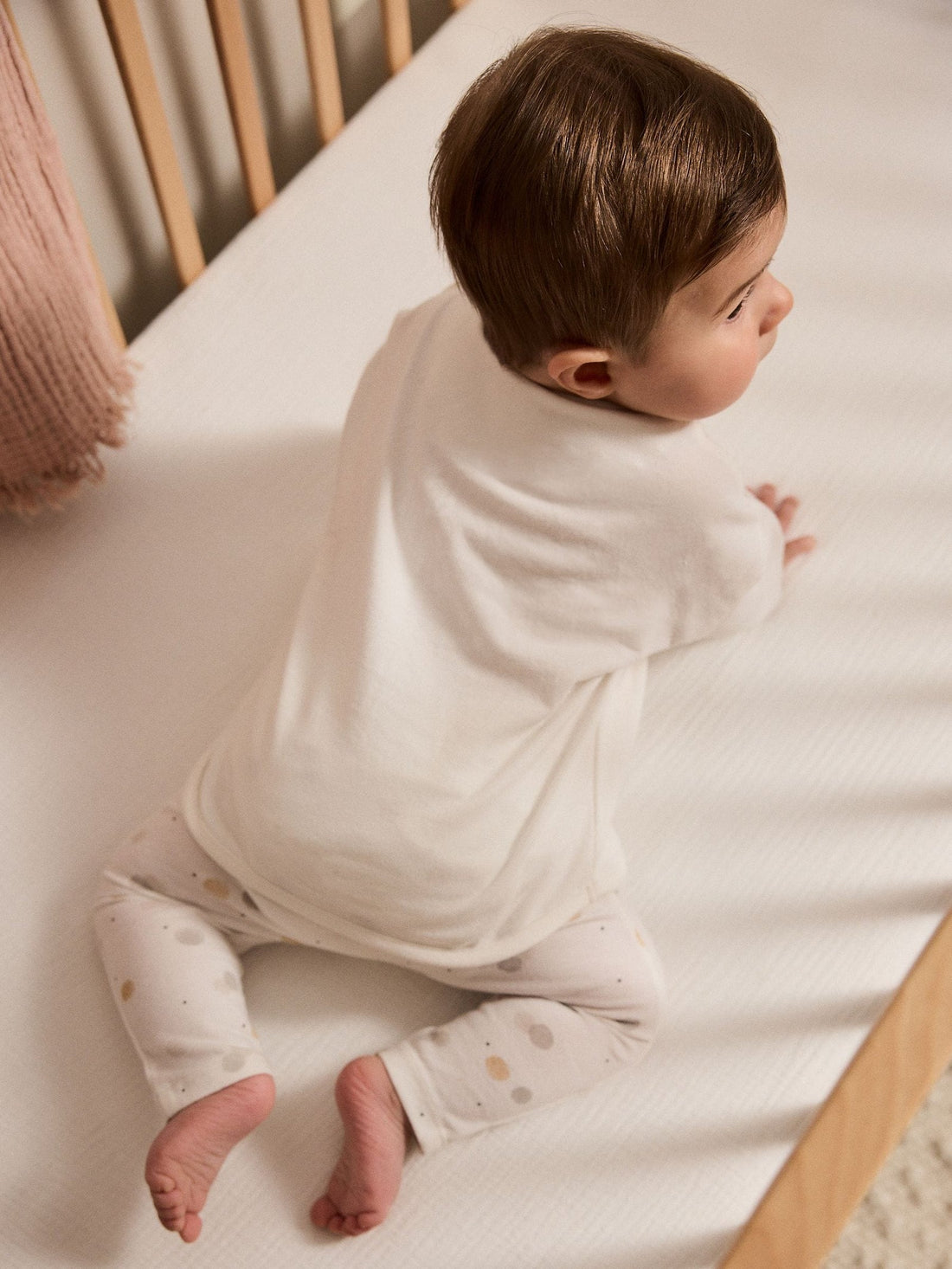 White Delicate Safari Top and Leggings Baby Set (0mths-2yrs)