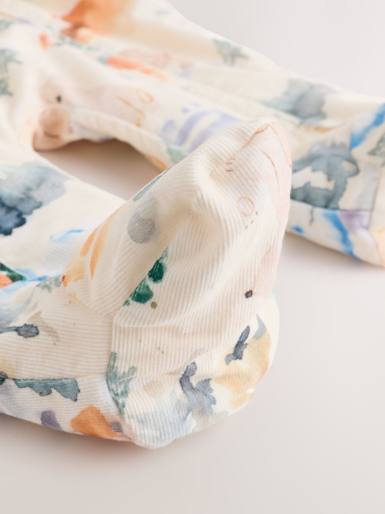 Blue Woodland Animal Printed Cord Baby Pramsuit (0mths-2yrs)