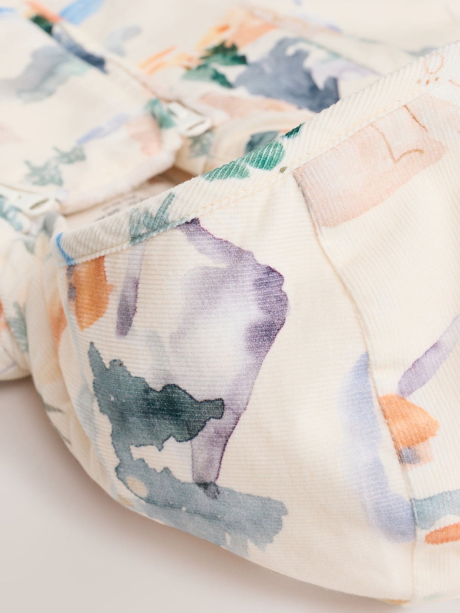 Blue Woodland Animal Printed Cord Baby Pramsuit (0mths-2yrs)