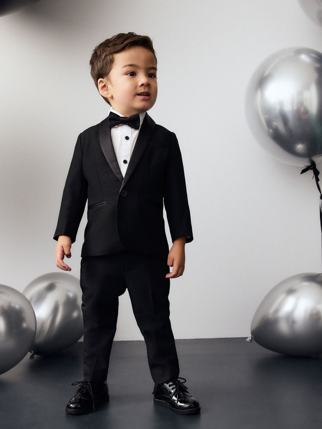 Black Blazer Shirt Trousers and Bow Tie Set (3mths-9yrs)