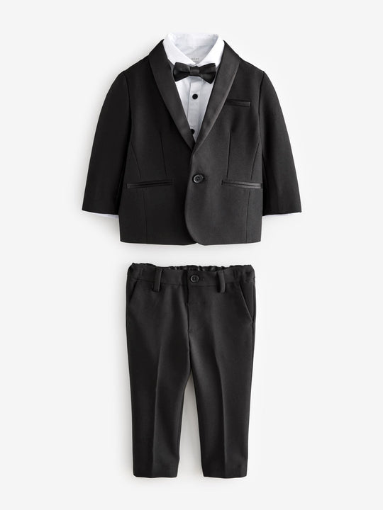 Black Blazer Shirt Trousers and Bow Tie Set (3mths-9yrs)
