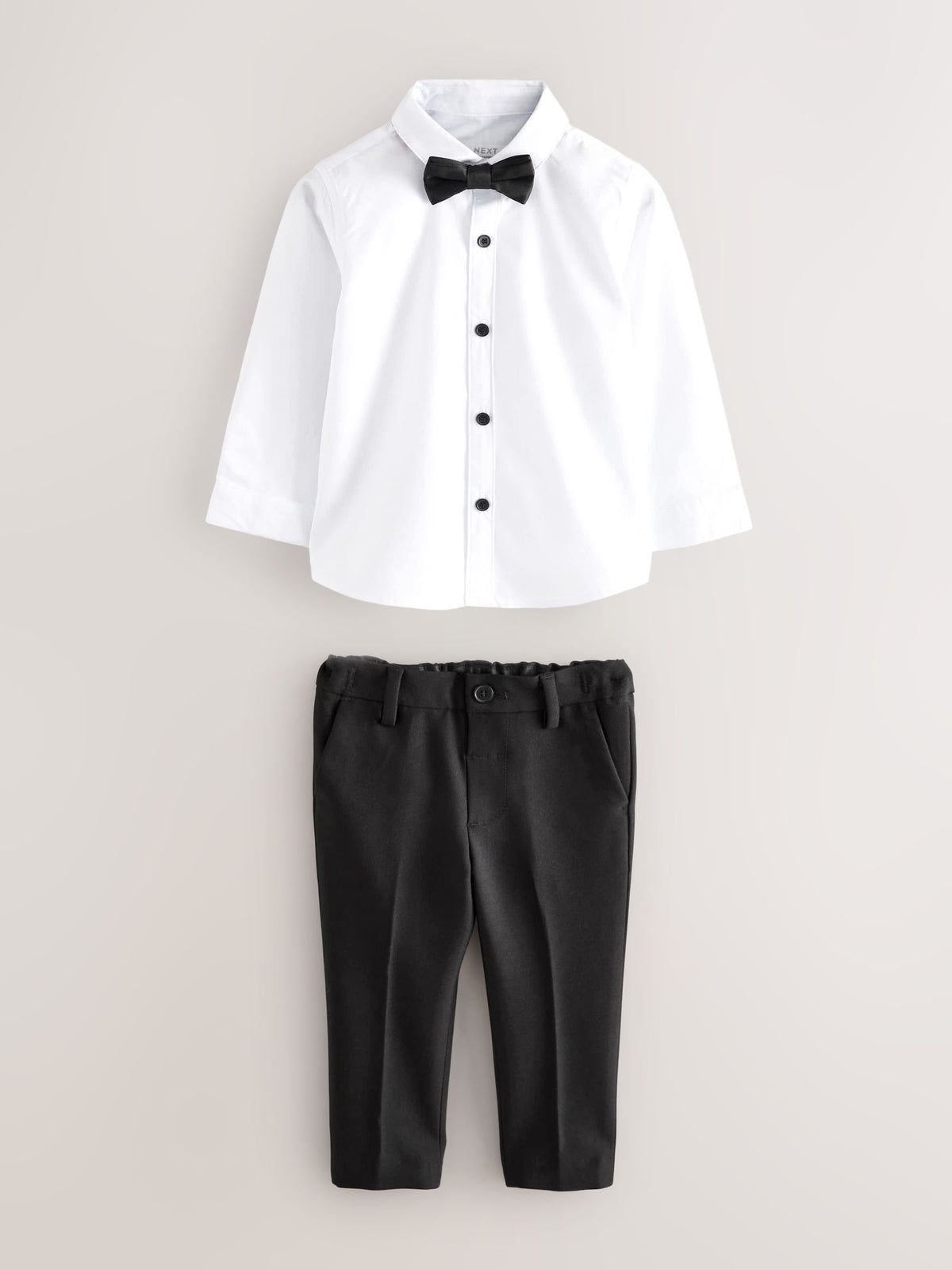 Black Blazer, Shirt & Trouser Set Blazer Shirt Trousers and Bow Tie Set (3mths-12yrs)
