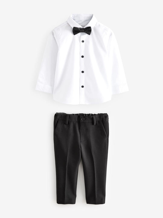 Black Blazer Shirt Trousers and Bow Tie Set (3mths-9yrs)