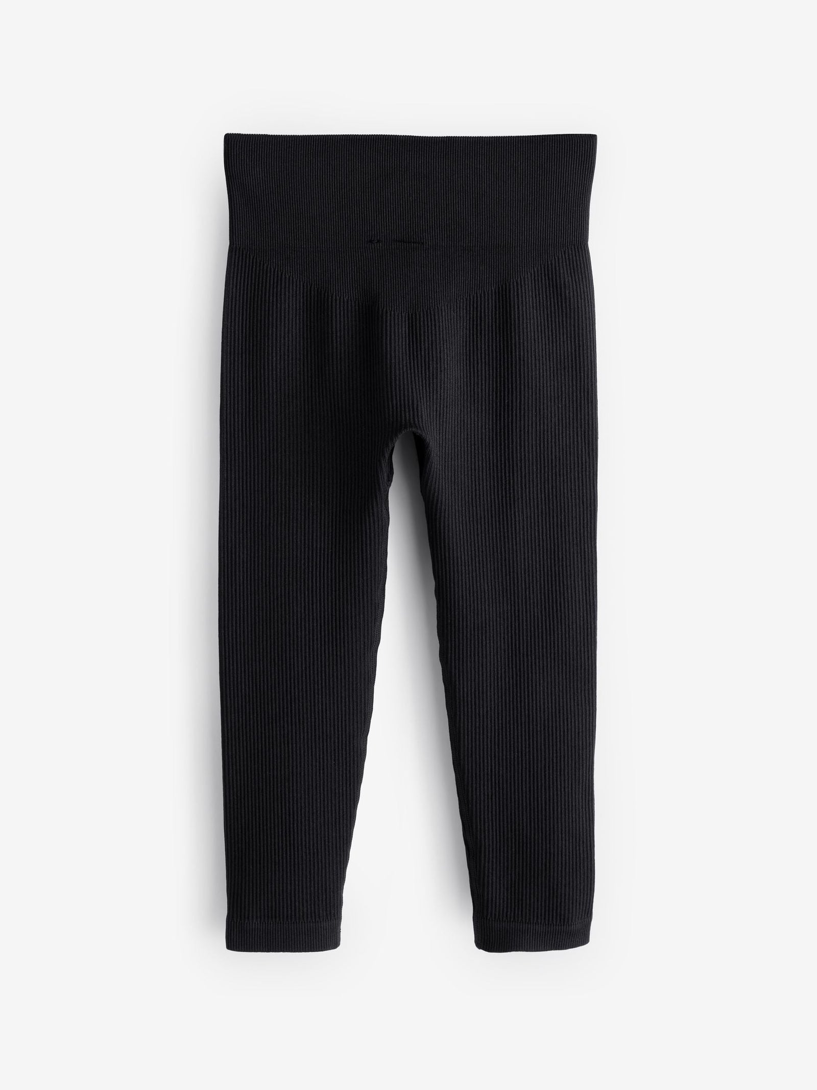 Black Seamless Ribbed High Waist Leggings (3-16yrs)