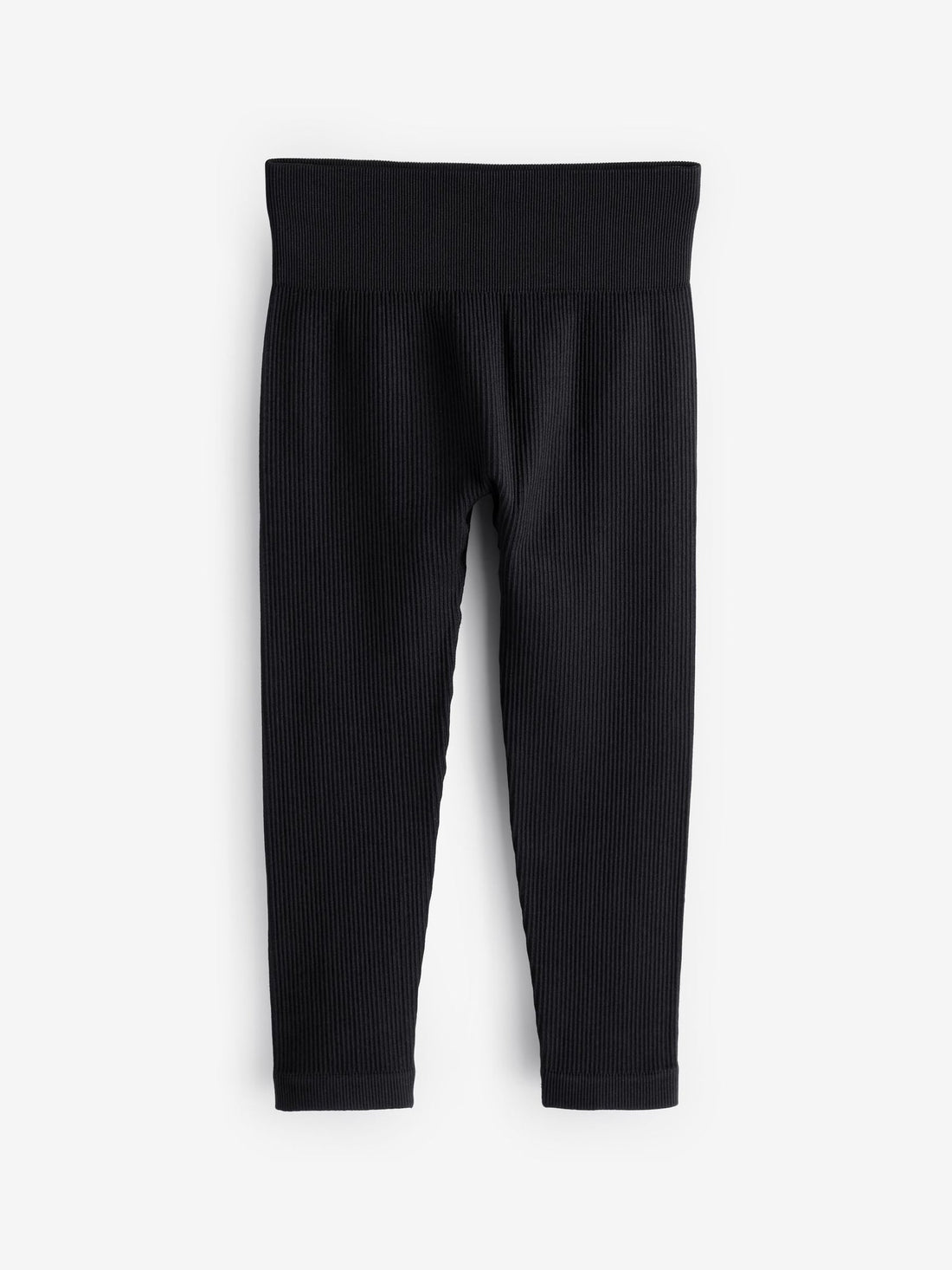 Black Seamless Ribbed High Waist Leggings (3-16yrs)