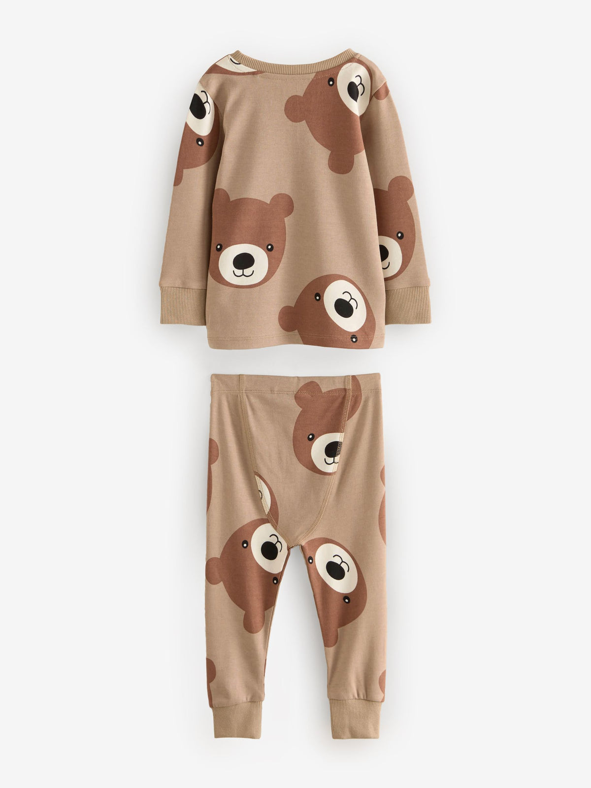 Brown/Cream Snuggle Pyjamas 3 Pack (9mths-6yrs)