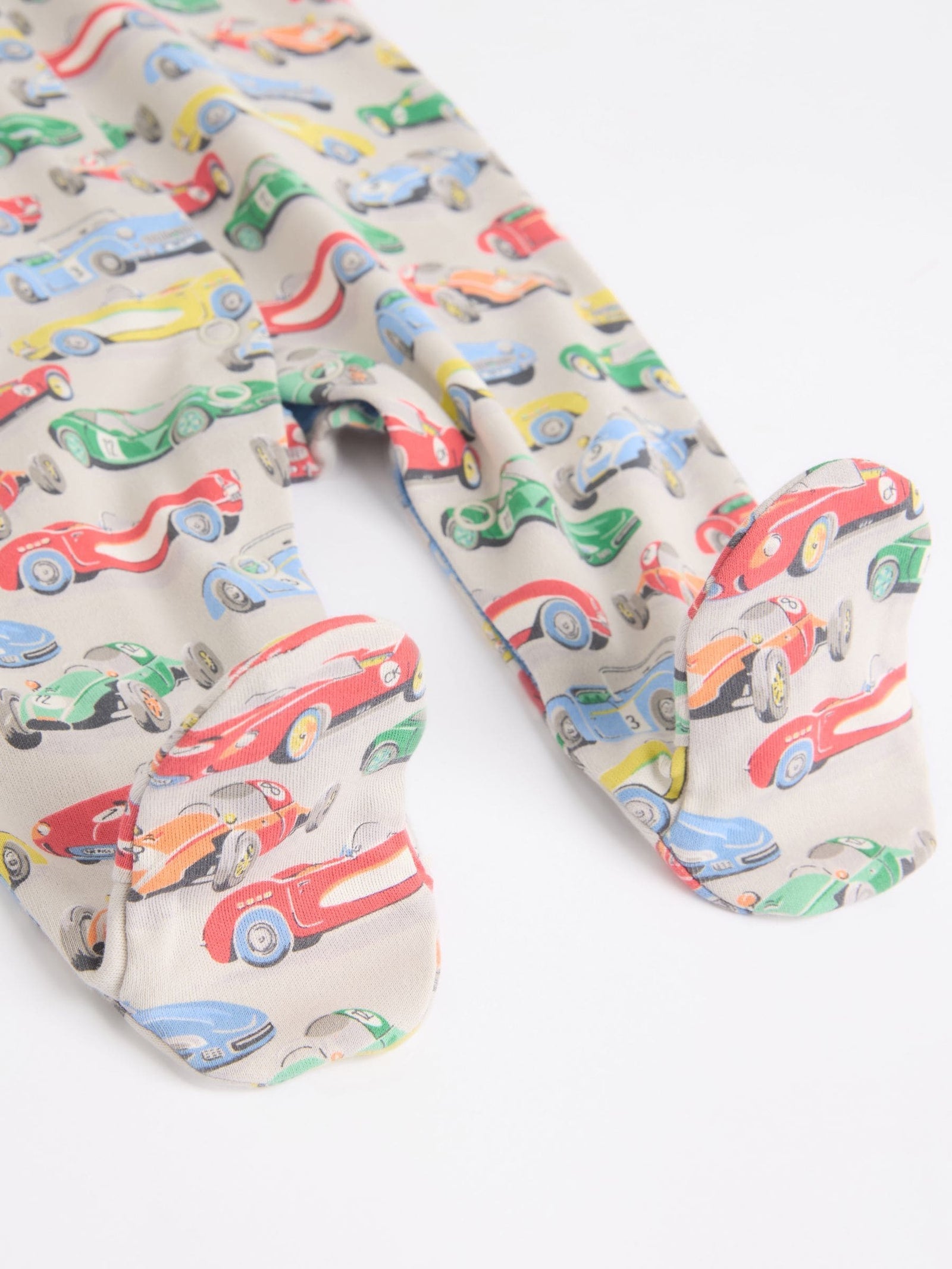 Blue/Green Cath Kidston Cars Baby 100% Cotton Sleepsuits 3 Pack