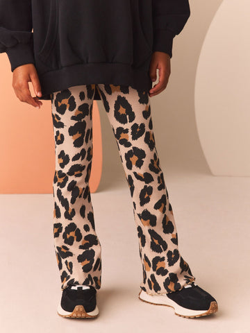 Animal 1 Pack Rib Flare Leggings (3-16yrs)