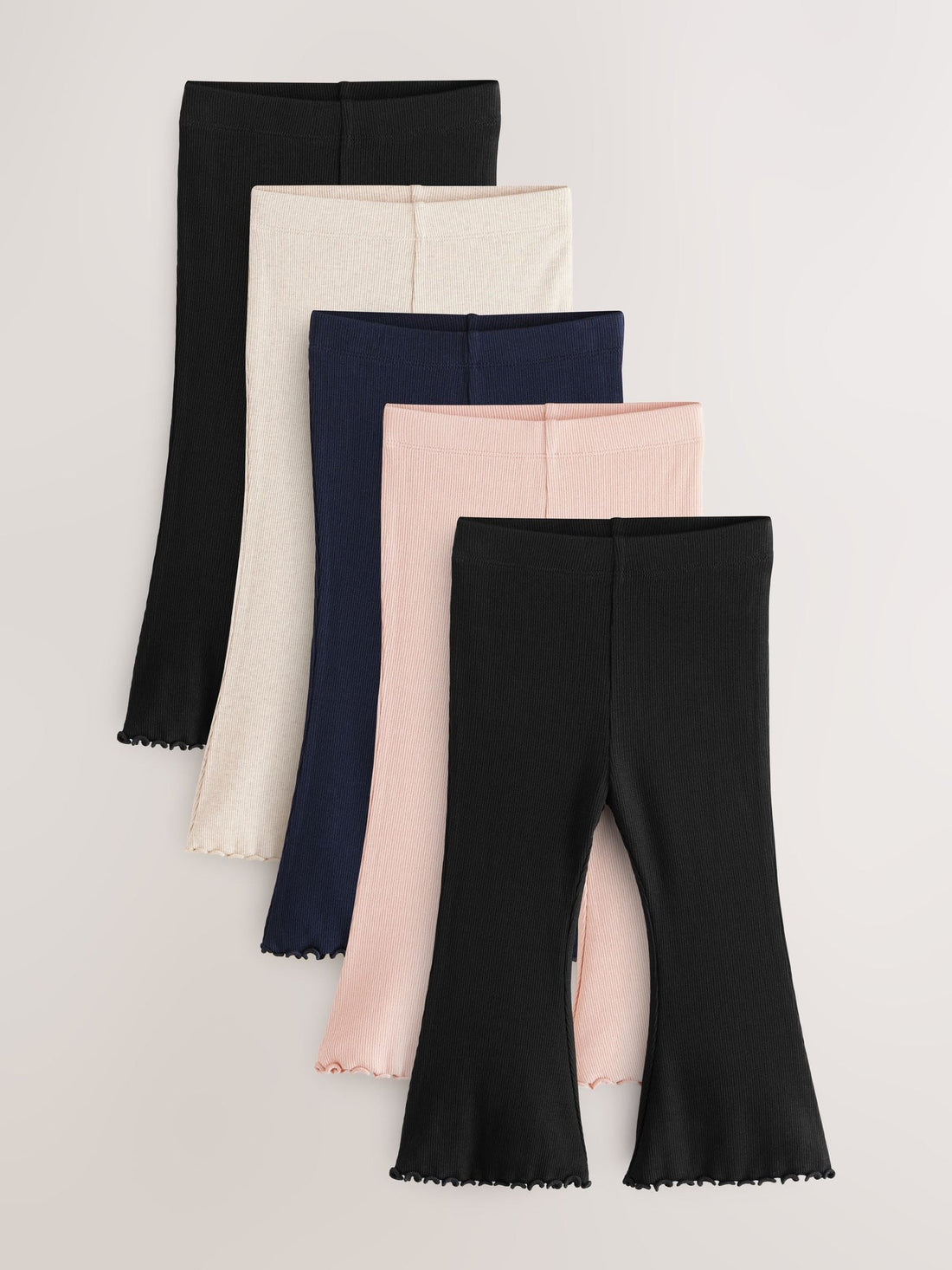 Multi Ribbed Flare Leggings 5 Pack (3mths-7yrs)
