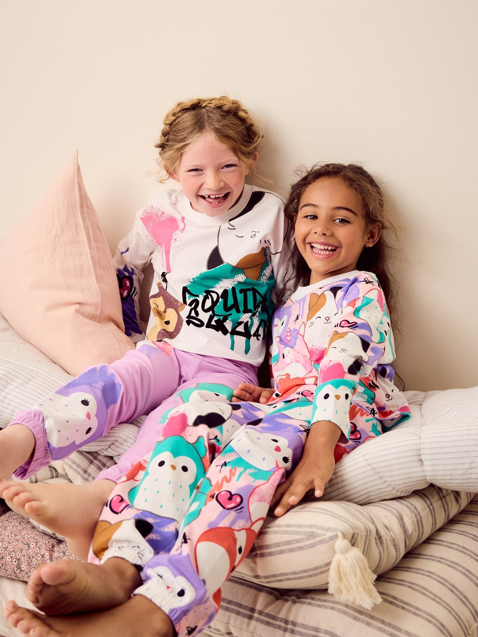 White/Pink/Purple Squishmallows Pyjamas 2 Pack