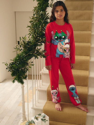 Red Lilo and Stitch Christmas Pyjamas