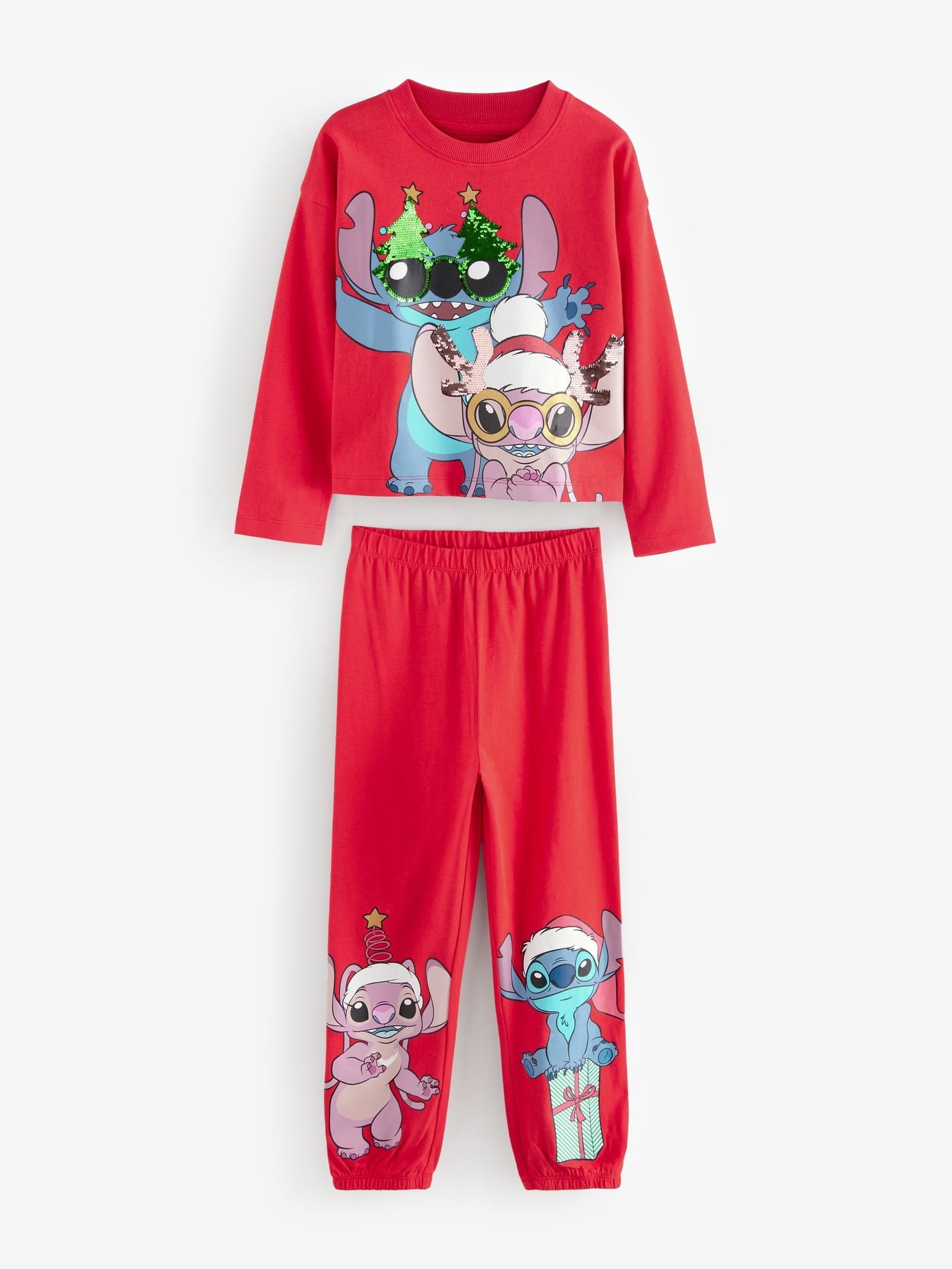 Red Lilo and Stitch Christmas Pyjamas