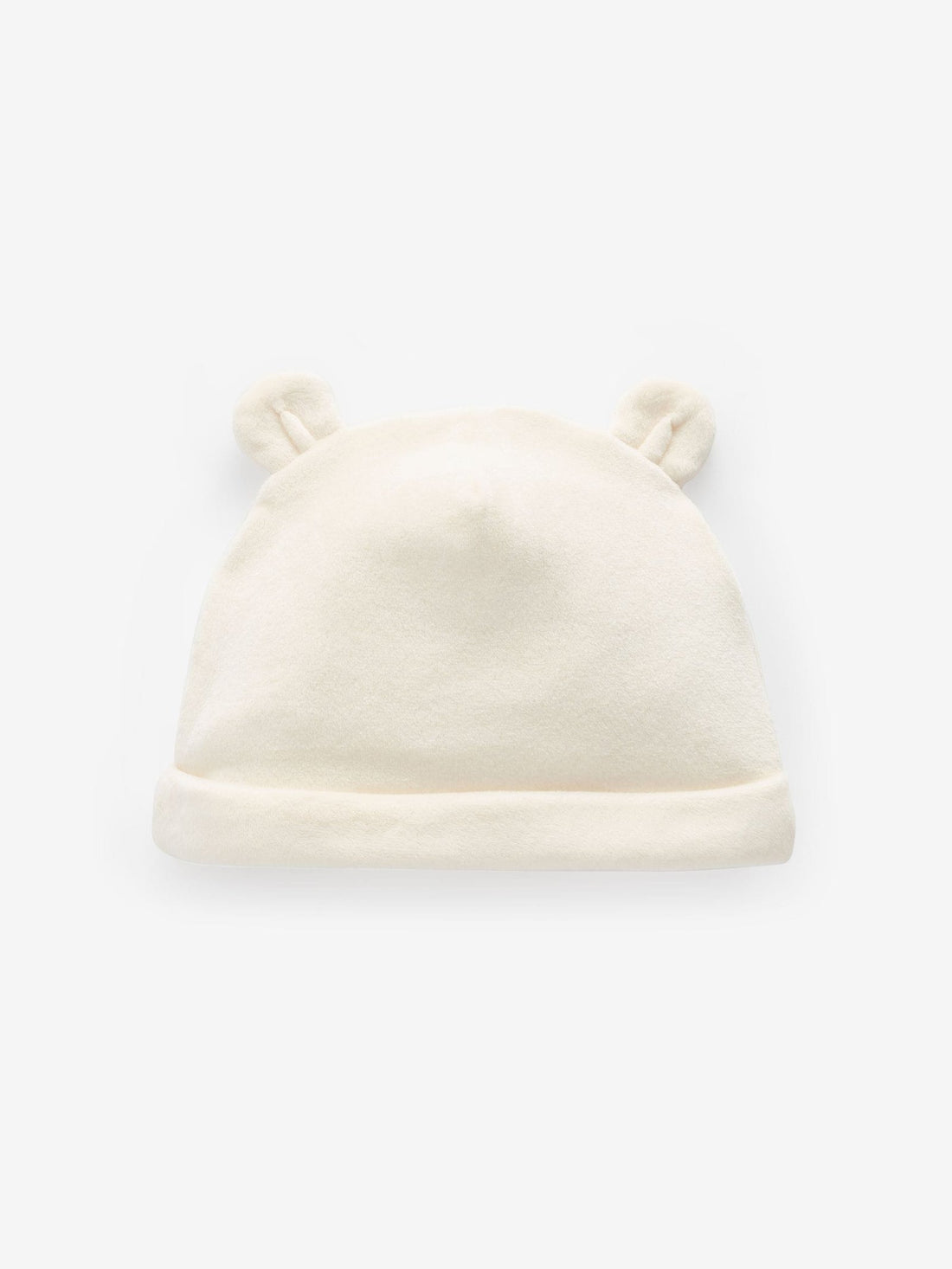 Cream Velour Baby Beanie Hats 2 Pack (0-12mths)