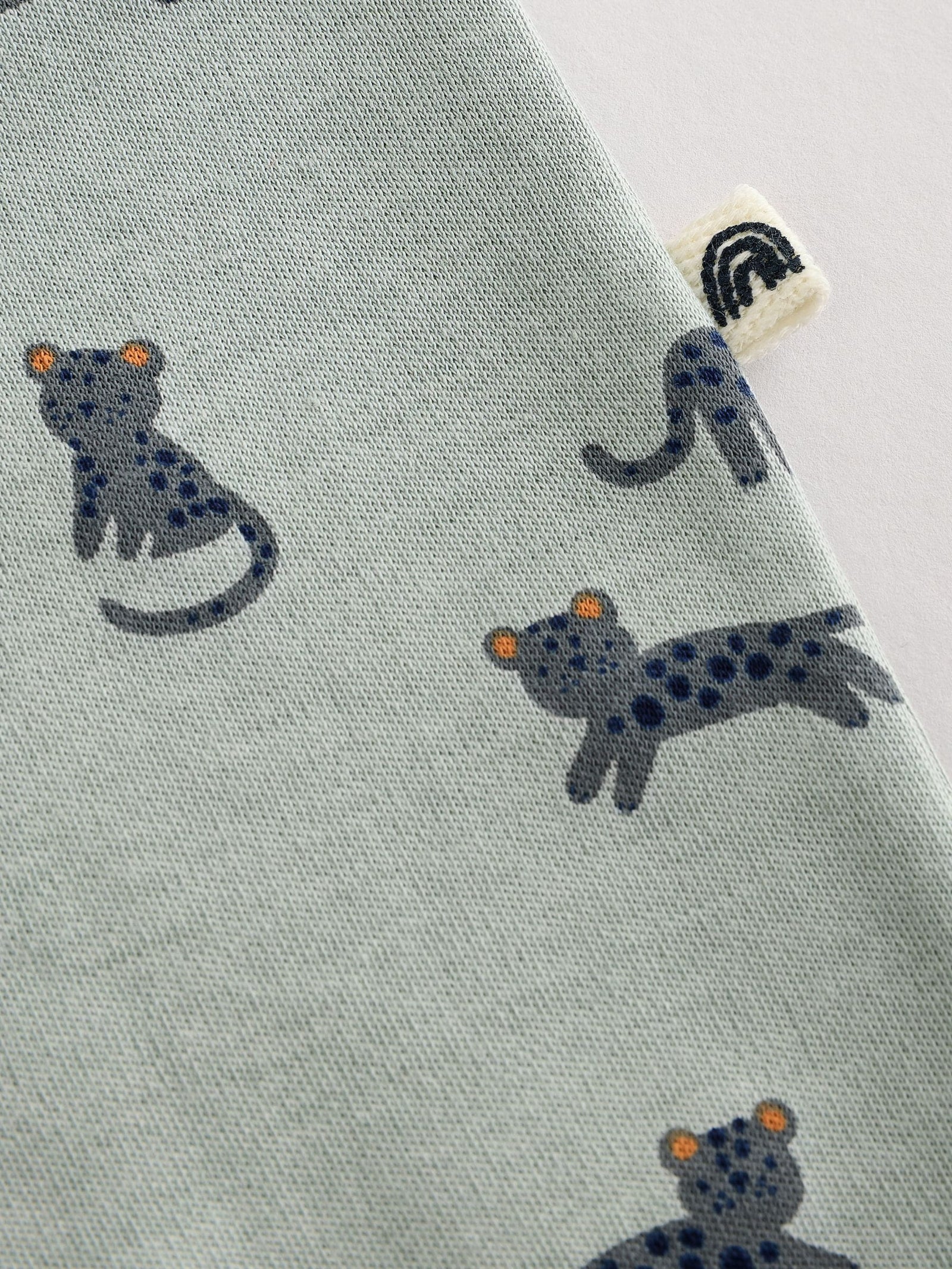 Teal Blue Baby Printed Zip Sleepsuits 3 Pack (0mths-3yrs)
