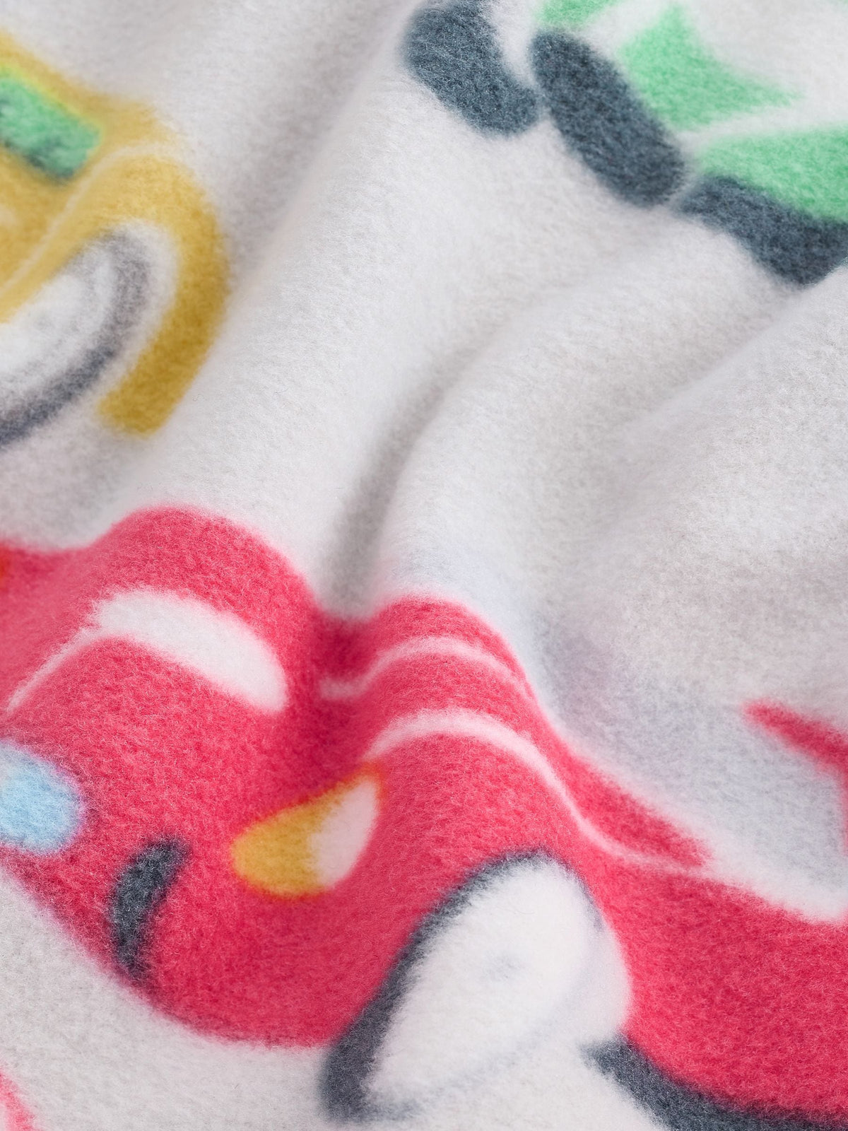 Cath Kidson Red/Ecru White Cars Single Cosy Fleece Pyjamas
