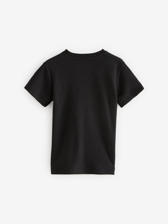 Black/Charcoal Grey Thermal Short Sleeve T-Shirts 2 Pack (2-16yrs)