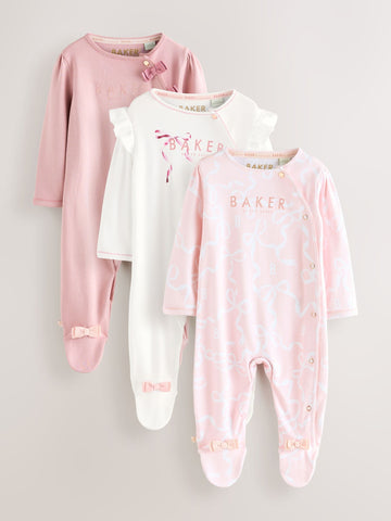 Baker by Ted Baker 3 Pack Sleepsuits