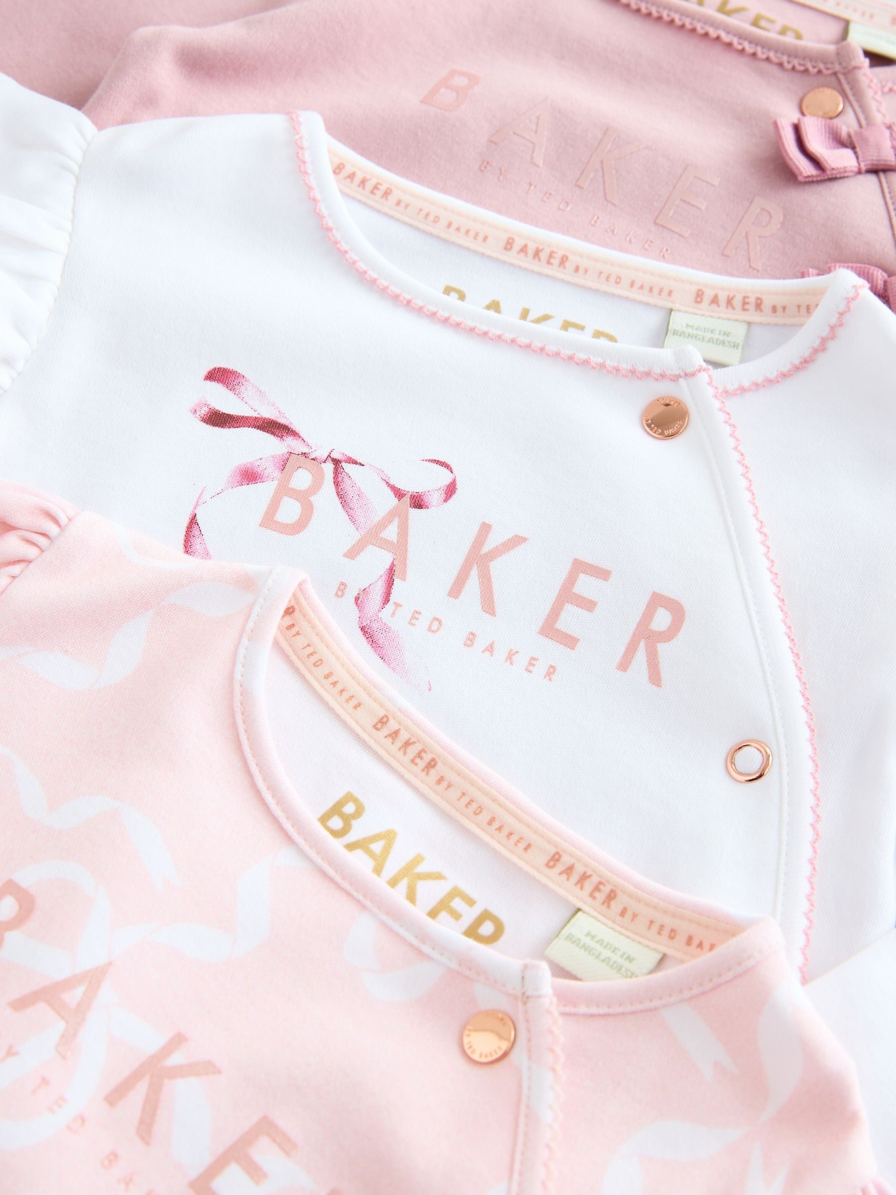 Baker by Ted Baker 3 Pack Sleepsuits