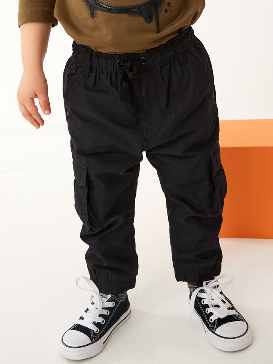Black Lined Cargo Trousers (3mths-7yrs)