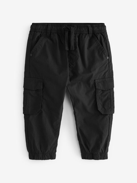 Black Lined Cargo Trousers (3mths-7yrs)