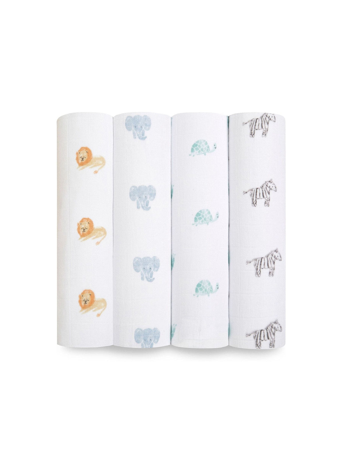 aden + anais Animal Kingdom Cotton Muslin Blankets 4 Pack