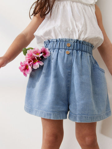 Denim Button Shorts (3mths-7yrs)