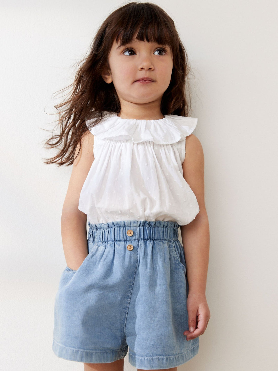 Denim Button Shorts (3mths-7yrs)