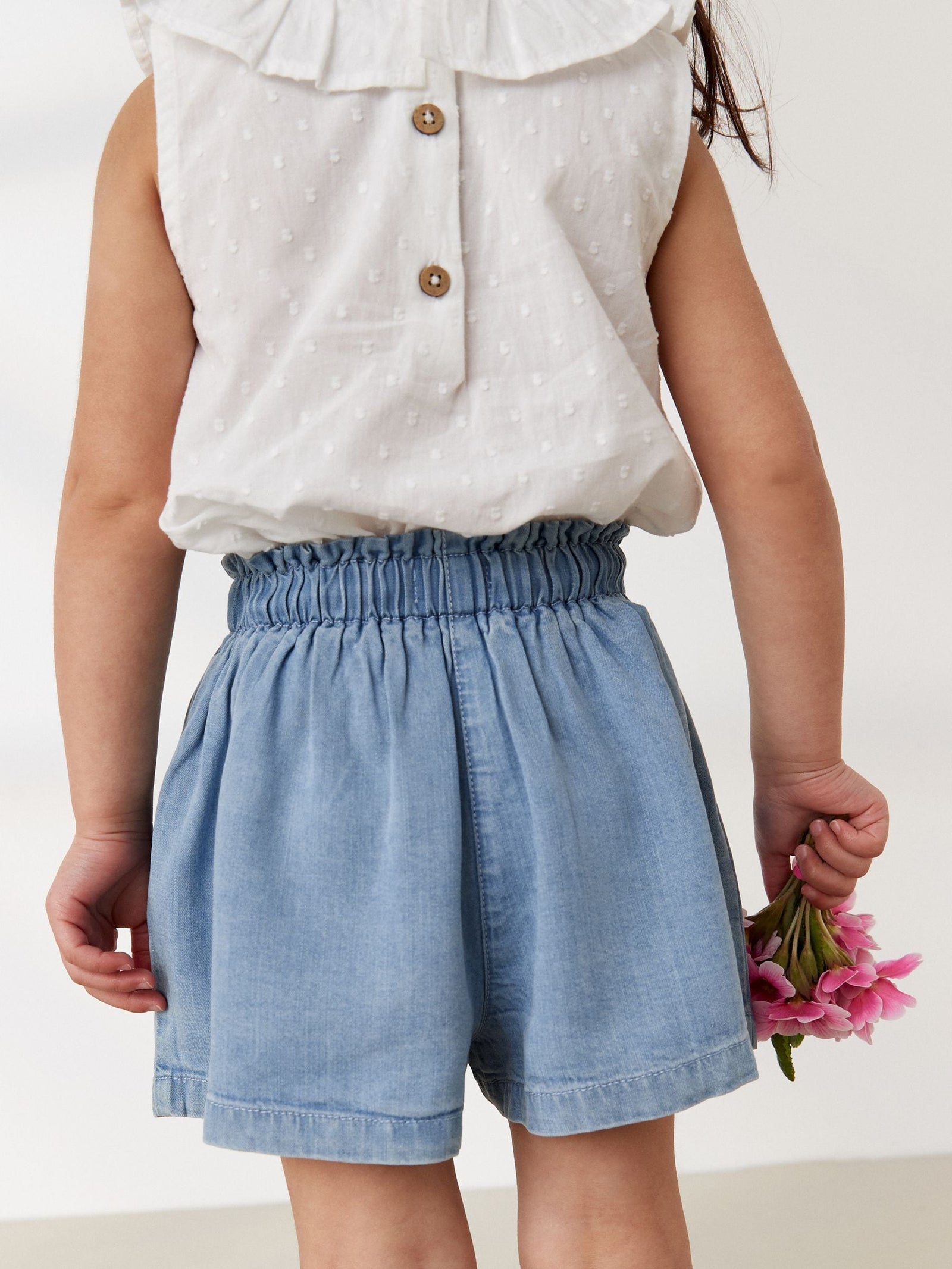 Denim Button Shorts (3mths-7yrs)