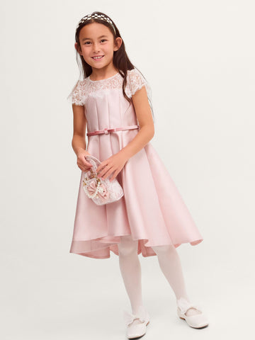 Monsoon Pink Angelina Lace Satin Bridesmaid Dress