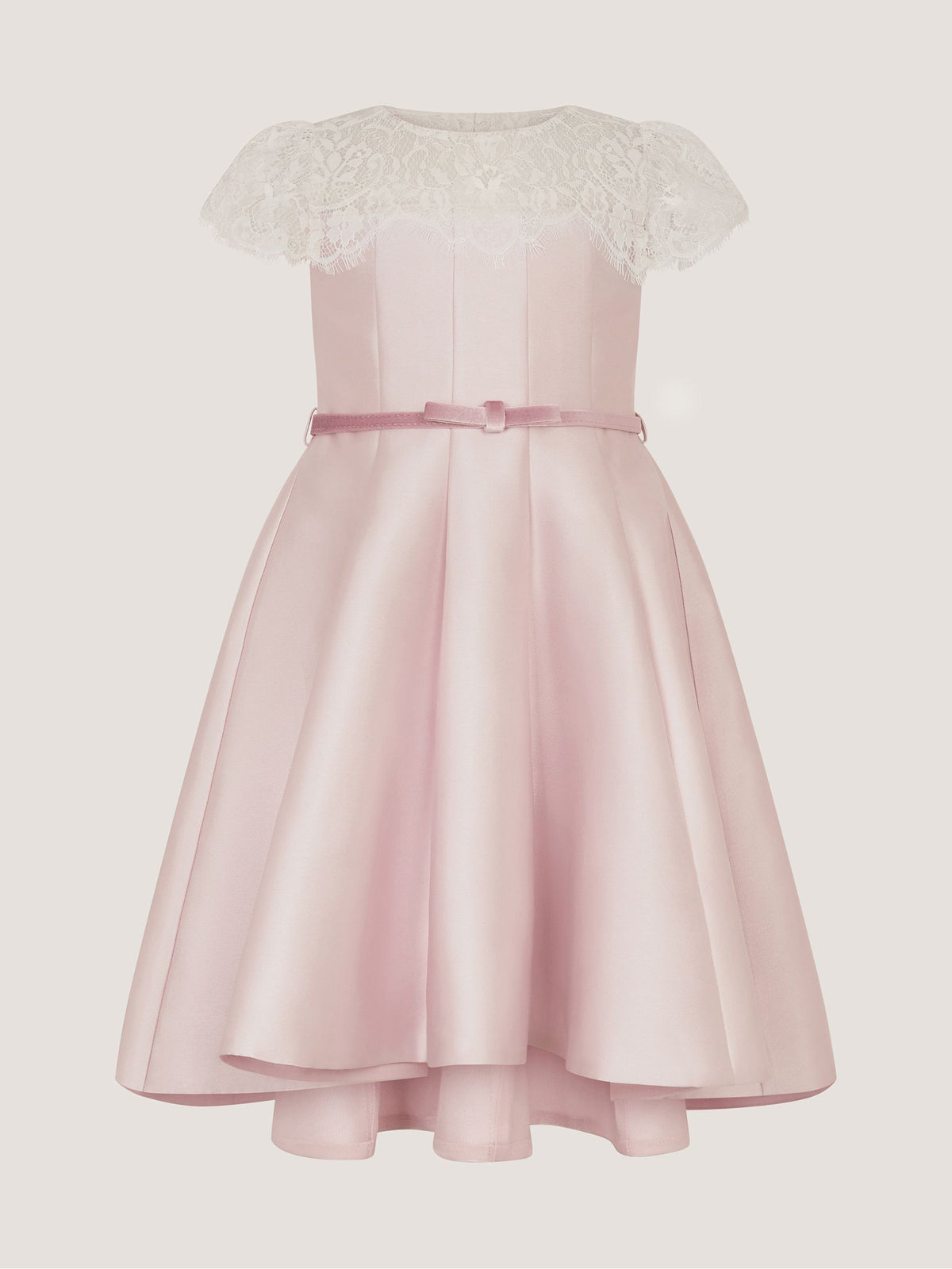 Monsoon Pink Angelina Lace Satin Bridesmaid Dress