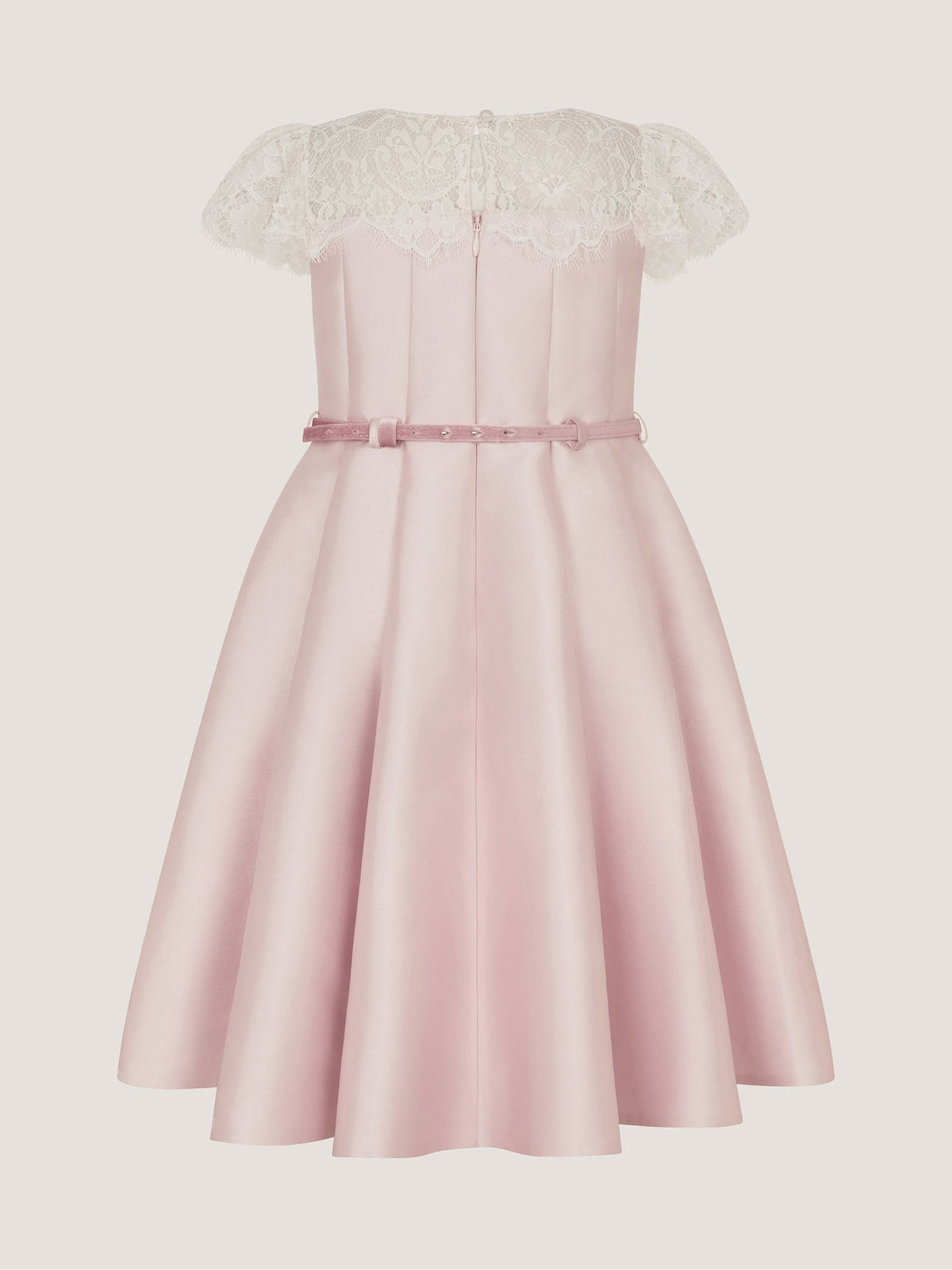 Monsoon Pink Angelina Lace Satin Bridesmaid Dress