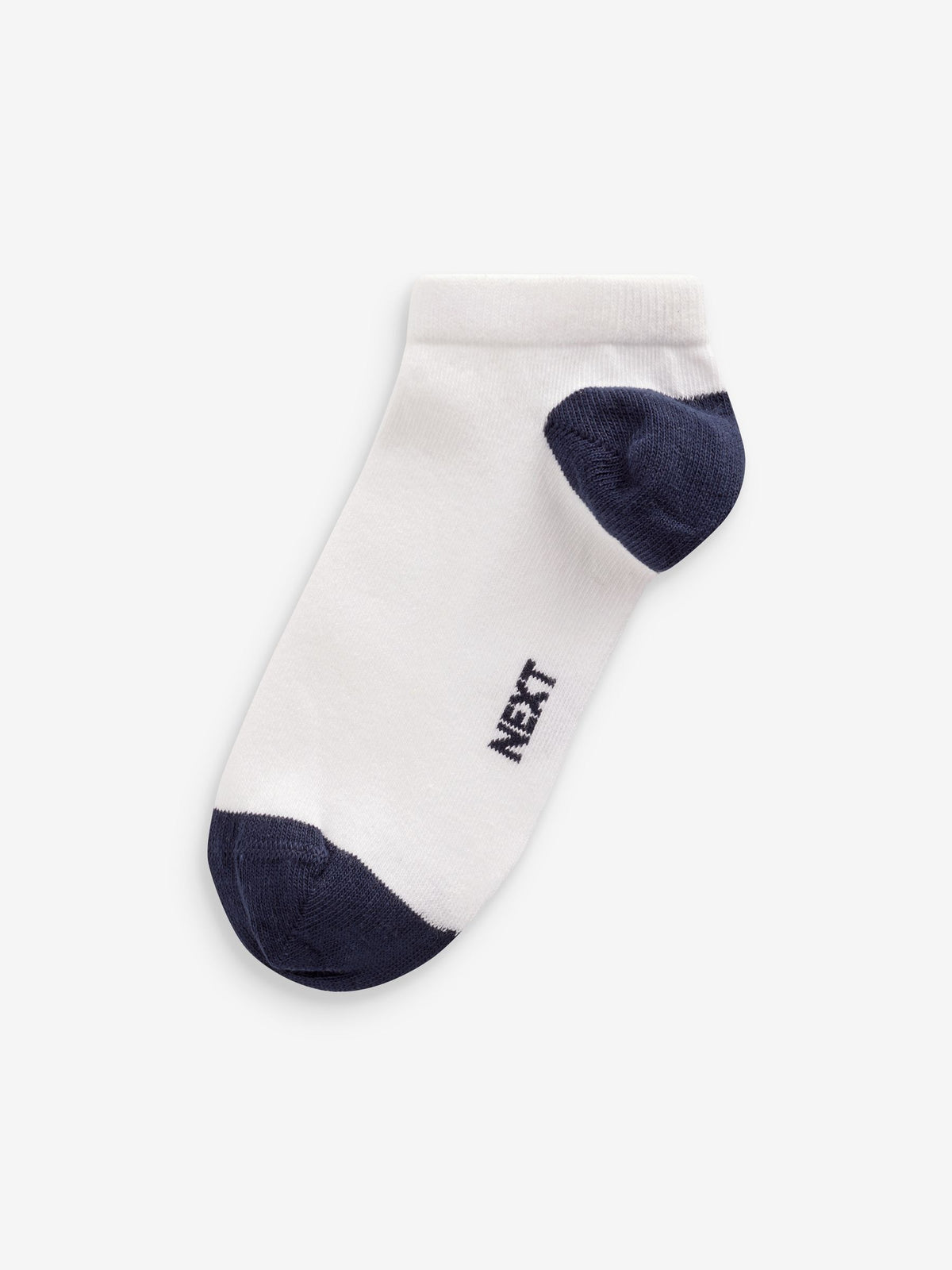 White/Blue/Grey Heel And Toe Cotton Rich Trainer Socks 7 Pack