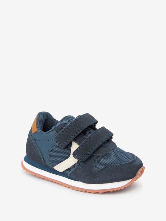 Navy Standard Fit (F) Double Strap Trainers
